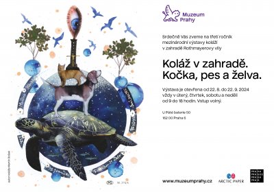 KOLÁŽ V ZAHRADĚ: KOČKA, PES A ŽELVA. Rothmayerova vila vystaví díla z 3. ročníku mezinárodní otevřené výzvy